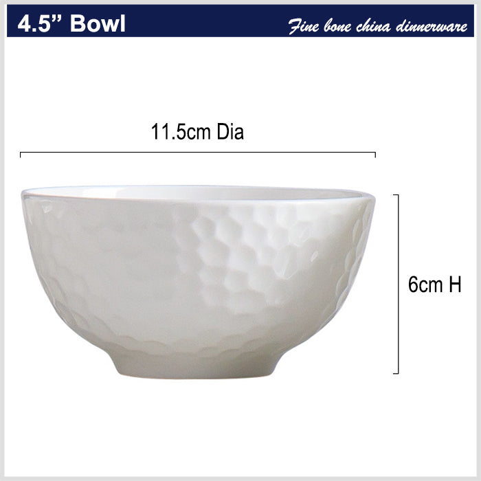 Bone China Round Bowl - Golf Shaped Surface