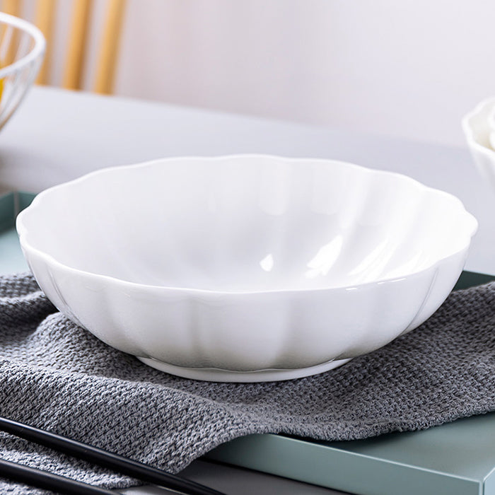 Bone China Tableware - Pumpkin Bowl in Creamy White