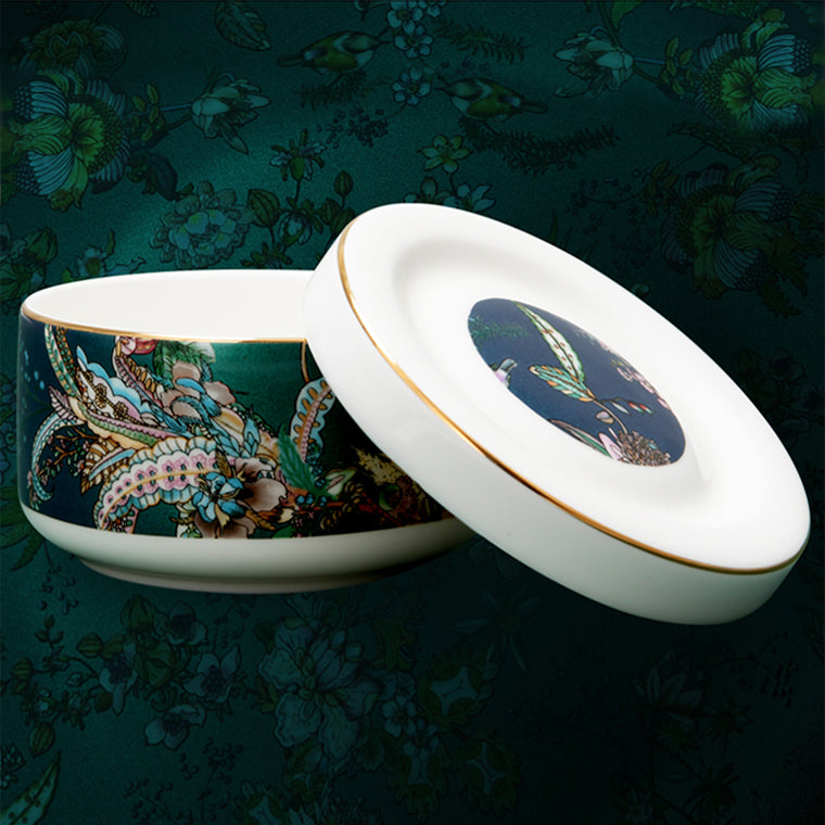 Bone China Serving Bowls with Lids - Set of 3