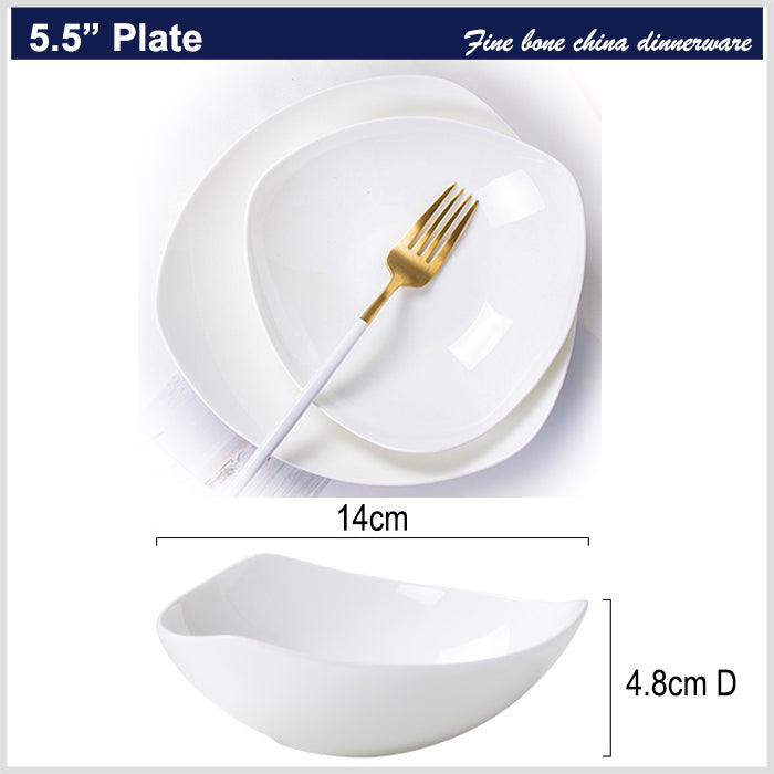 Bone China Dinnerware - Triangle Shaped Plate