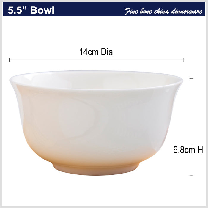 Bone China Bell Bowl - Creamy White with Foot