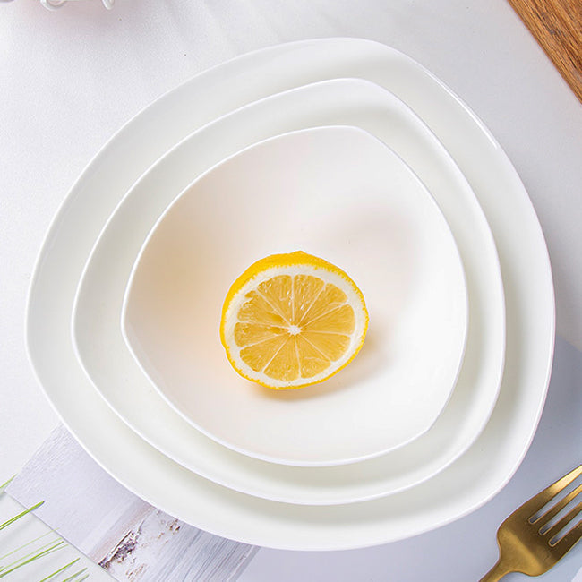 Bone China Dinnerware - Triangle Shaped Plate