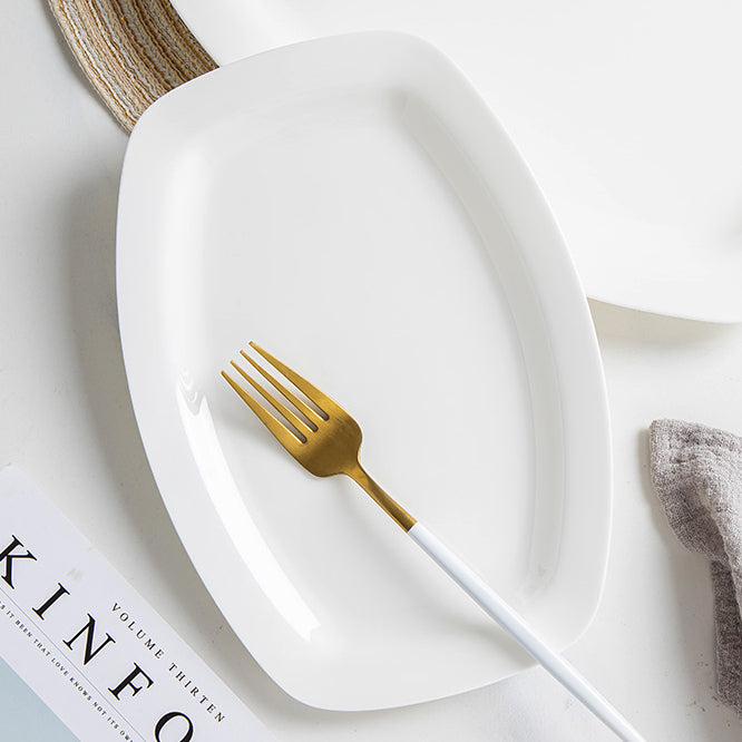Bone China Fish Platter - Rectangle with Curved Edge