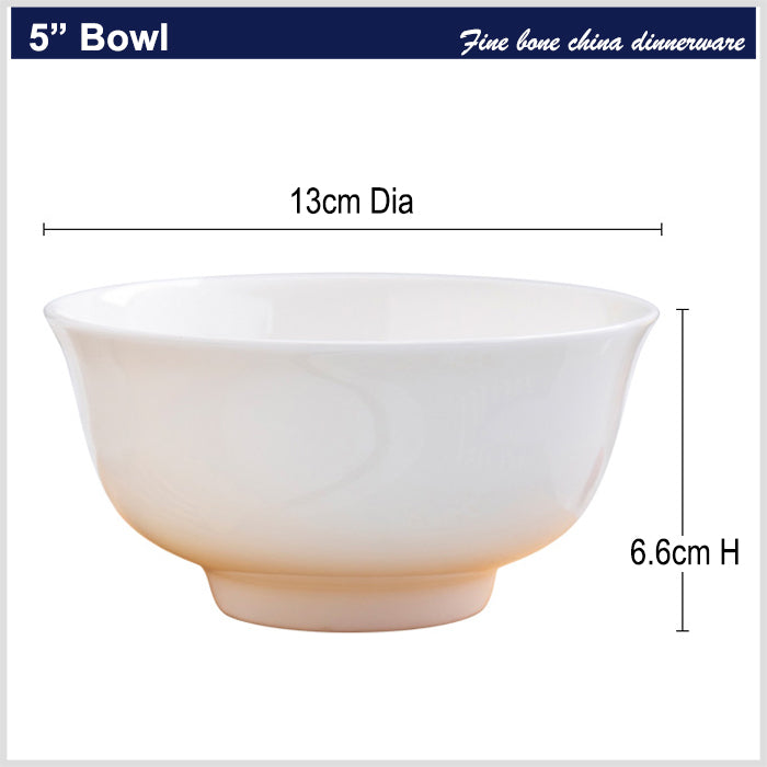 Bone China Bell Bowl - Creamy White with Foot