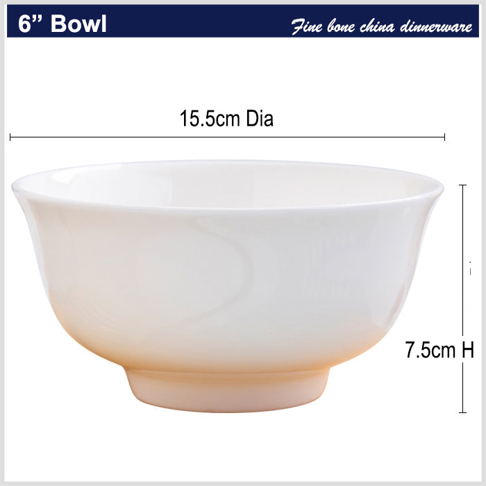 Bone China Bell Bowl - Creamy White with Foot