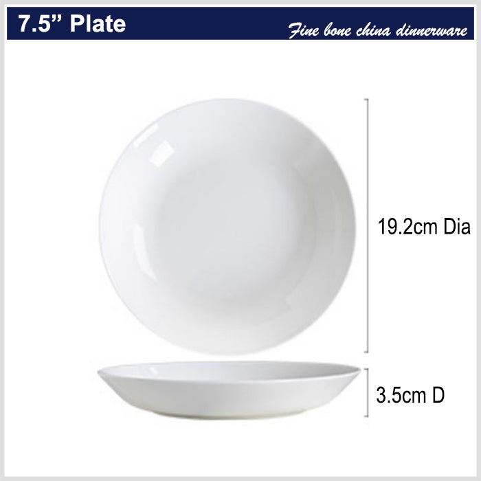 Bone China Dinnerware - Soup Plate in Creamy White