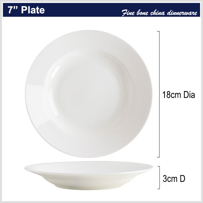 Bone China Soup Plate - Creamy Snow White