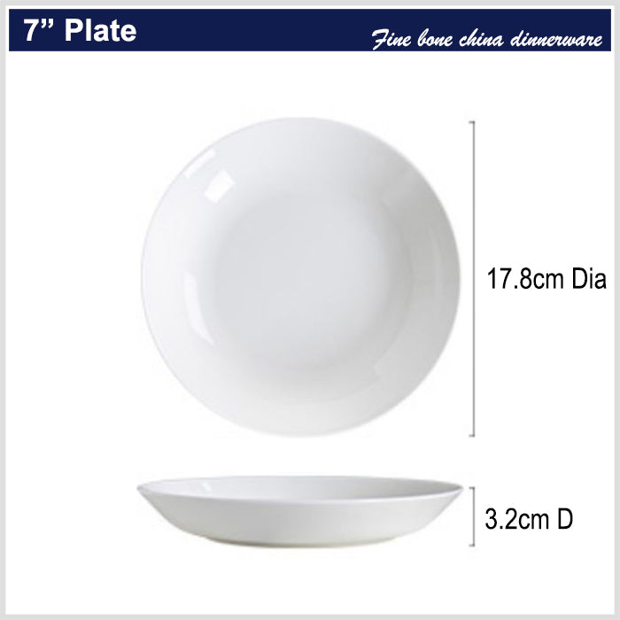 Bone China Dinnerware - Soup Plate in Creamy White