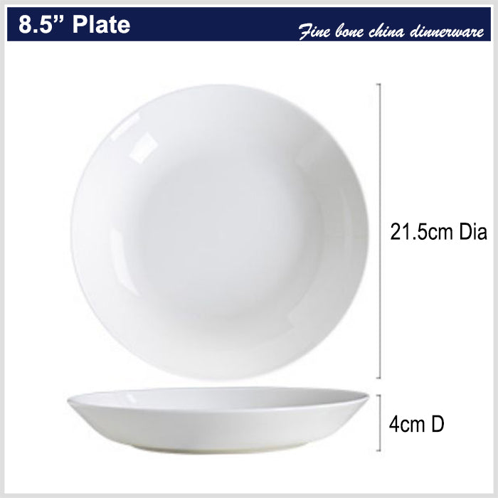 Bone China Dinnerware - Soup Plate in Creamy White