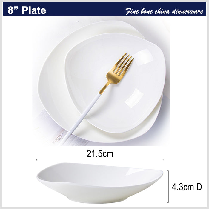 Bone China Dinnerware - Triangle Shaped Plate