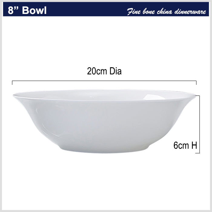 Bone China Tableware - Serving Bowl with Wide Mouth