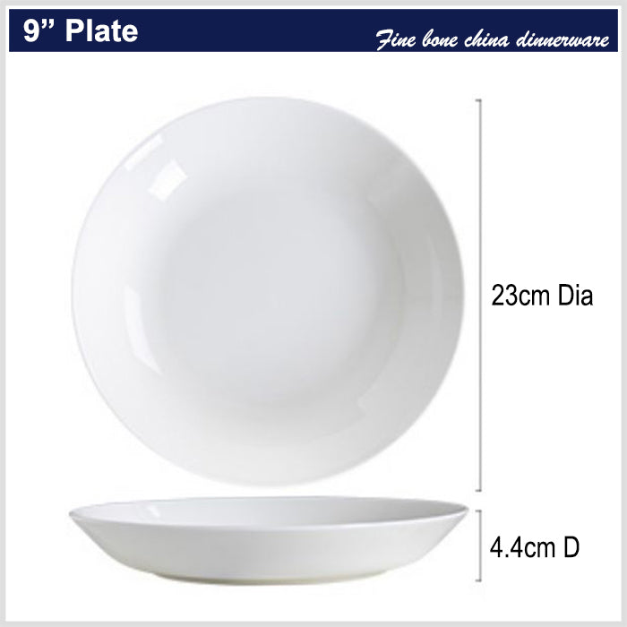 Bone China Dinnerware - Soup Plate in Creamy White