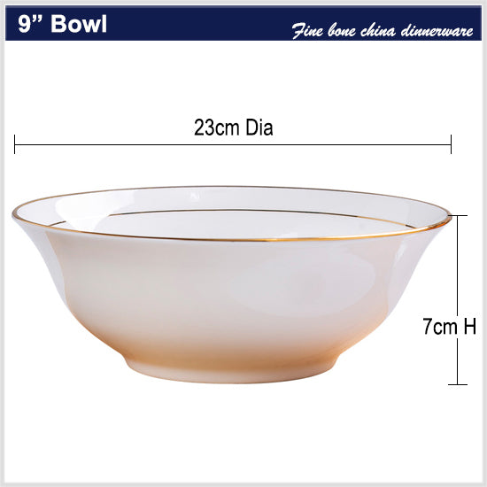 Bone China Tableware - Serving Bowl with Wide Mouth