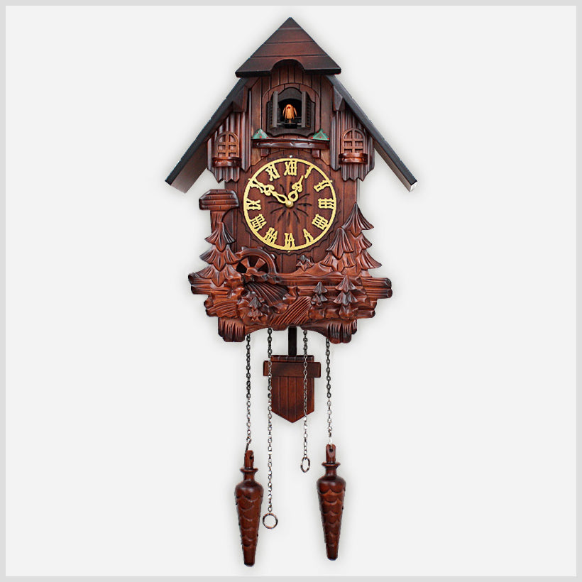 30" Cuckoo Clock of Natural Wood - Bird Chirping