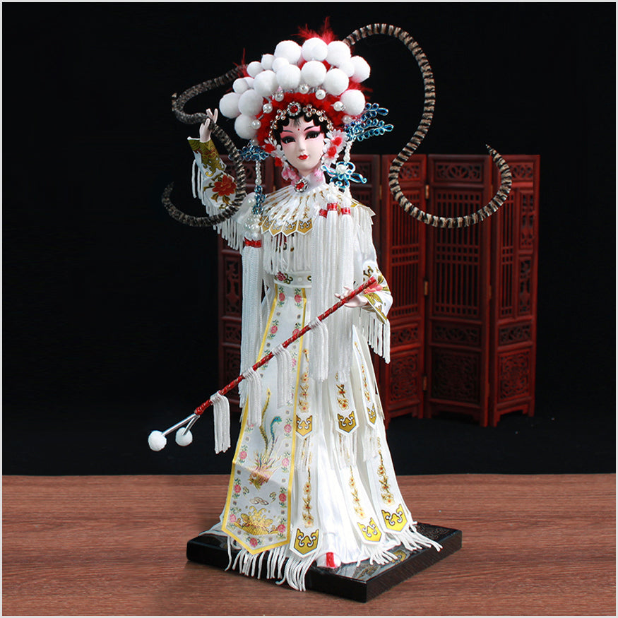 Handcrafted Opera Doll - White Snake Spirit